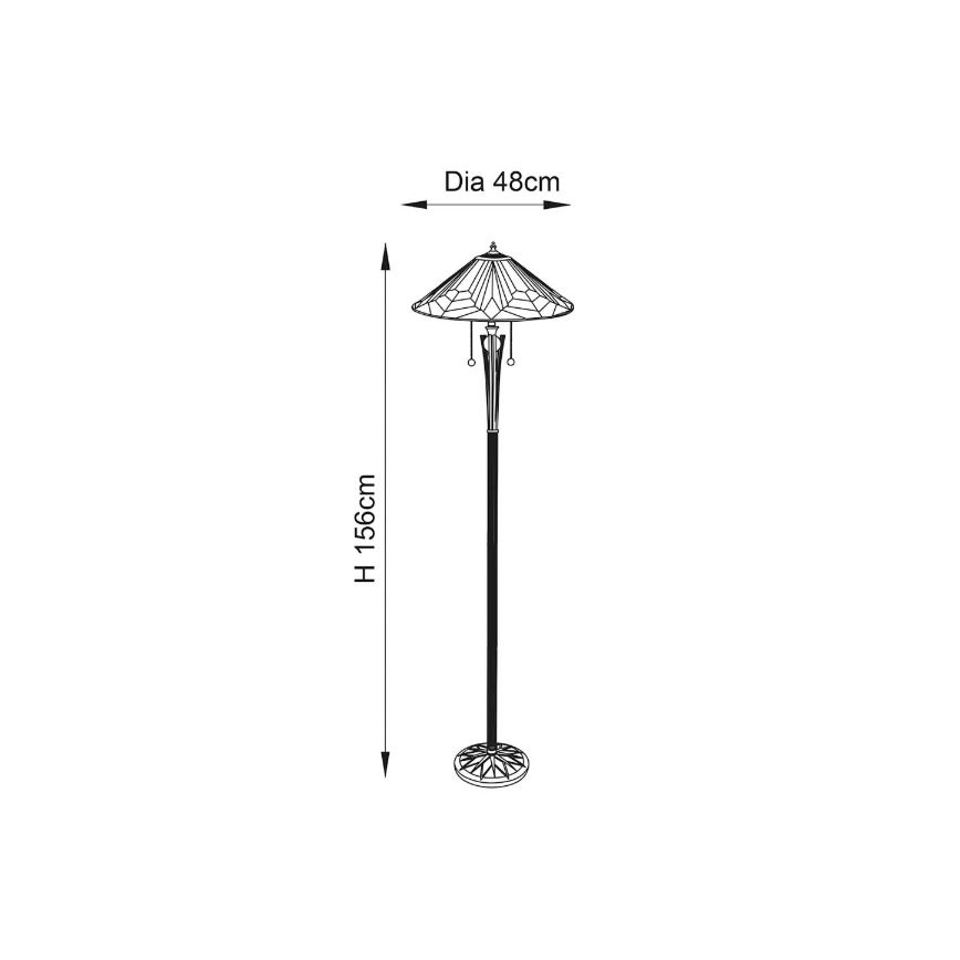 Endon 63934 - Talna svetilka ASTORIA 2xE27/60W/230V pr. 48 cm