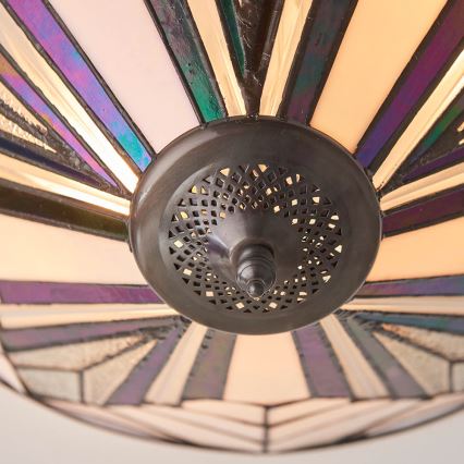 Endon 63935 - Stropna svetilka Tiffany ASTORIA 2xE27/60W/230V premer 48 cm