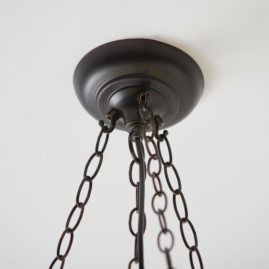 Endon 63936 - Lestenec na verigi Tiffany ASTORIA 3xE27/60W/230V premer 48 cm