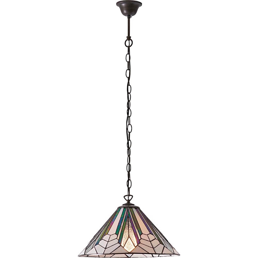Endon 63937 - Lestenec na verigi Tiffany ASTORIA 1xE27/60W/230V premer 40 cm