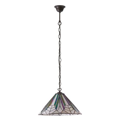Endon 63937 - Lestenec na verigi Tiffany ASTORIA 1xE27/60W/230V premer 40 cm