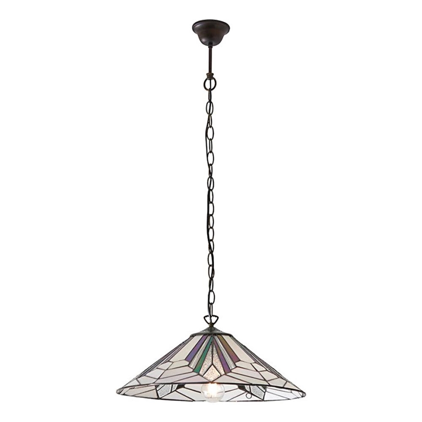 Endon 63938 - Lestenec na verigi Tiffany ASTORIA 1xE27/60W/230V premer 48 cm