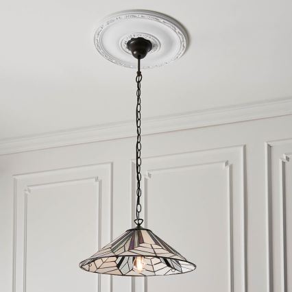 Endon 63938 - Lestenec na verigi Tiffany ASTORIA 1xE27/60W/230V premer 48 cm