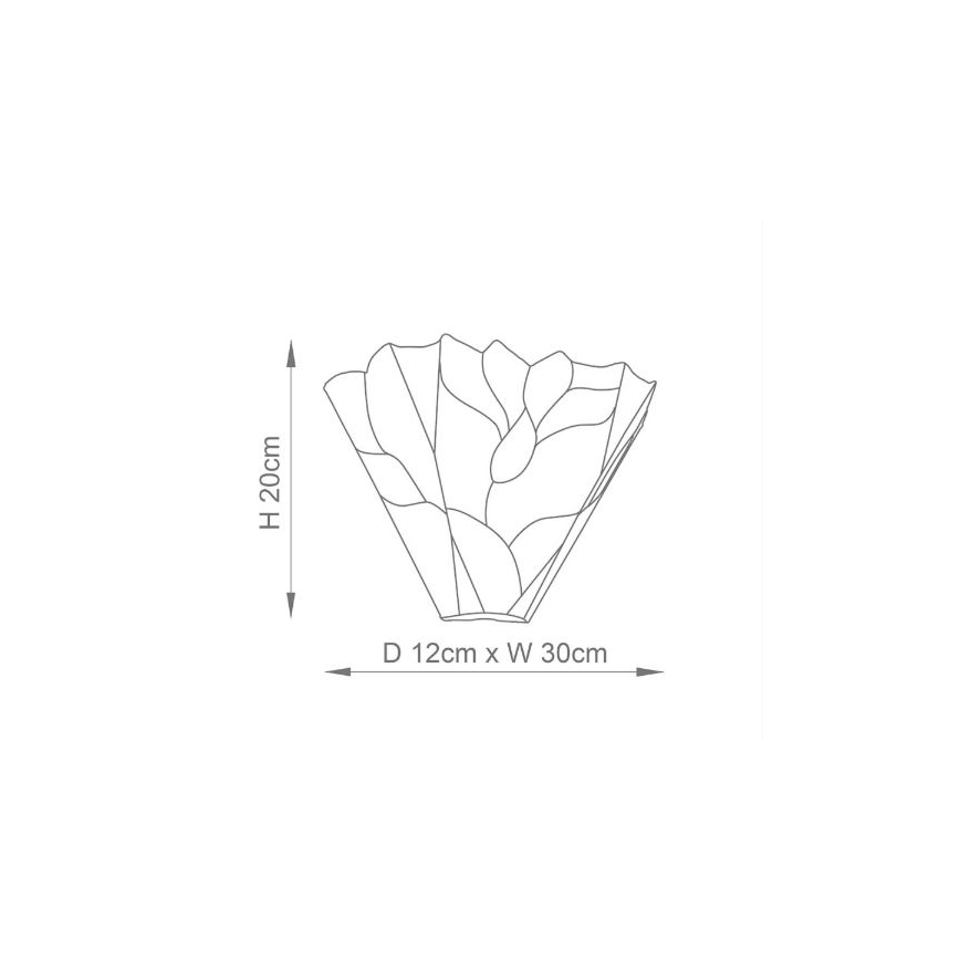 Endon 63964 - Stensko svetilo Tiffany BOTANICA 1xE14/40W/230V