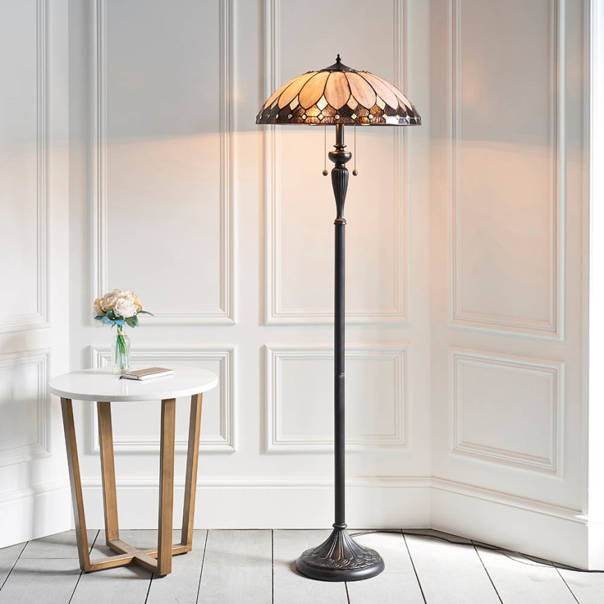 Endon 63972 - Stoječa svetilka BROOKLYN 2xE27/60W/230V, premer 50 cm