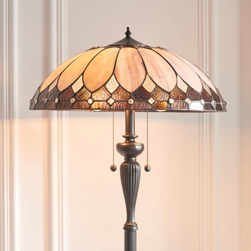 Endon 63972 - Stoječa svetilka BROOKLYN 2xE27/60W/230V, premer 50 cm