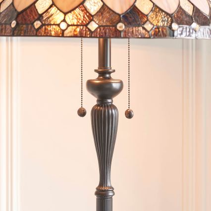 Endon 63972 - Stoječa svetilka BROOKLYN 2xE27/60W/230V, premer 50 cm