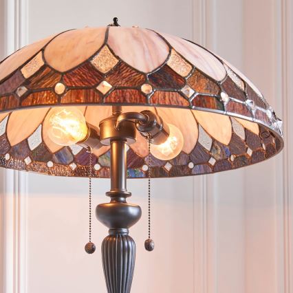 Endon 63972 - Stoječa svetilka BROOKLYN 2xE27/60W/230V, premer 50 cm