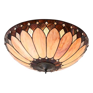 Endon 63973 - Stropna svetilka Tiffany BROOKLYN 2xE14/60W/230V, premer 50 cm