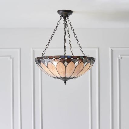 Endon 63976 - Lustr na řetězu BROOKLYN 3xE27/60W/230V pr. 50 cm