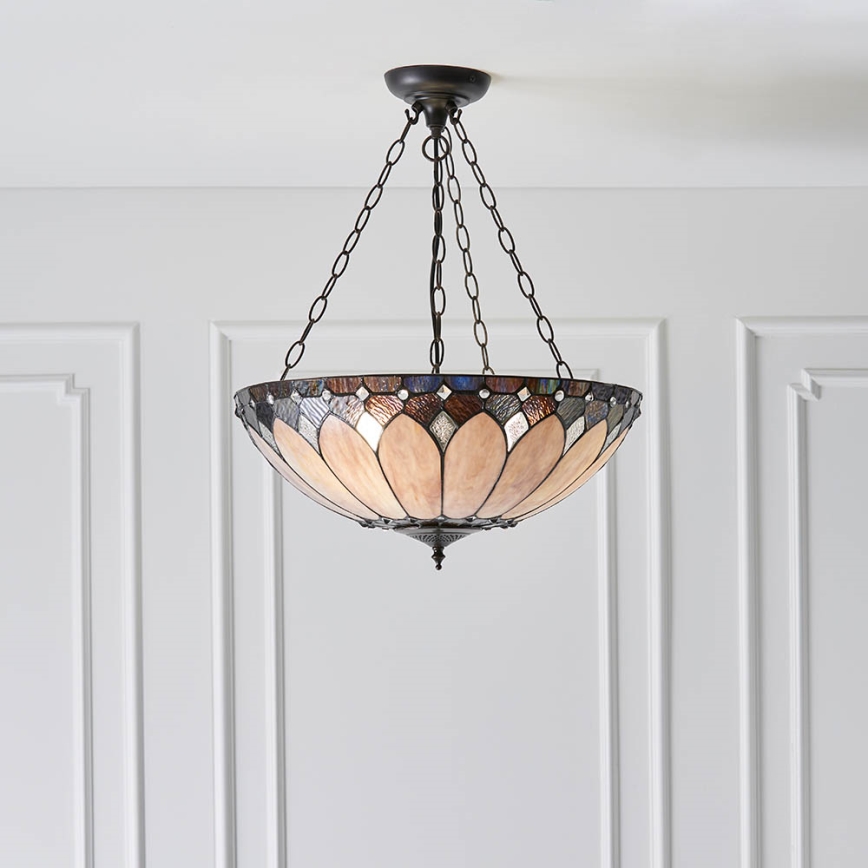 Endon 63976 - Lustr na řetězu BROOKLYN 3xE27/60W/230V pr. 50 cm