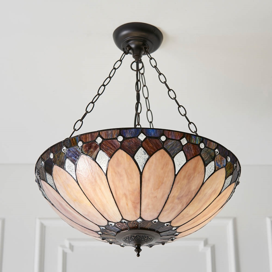 Endon 63976 - Lustr na řetězu BROOKLYN 3xE27/60W/230V pr. 50 cm