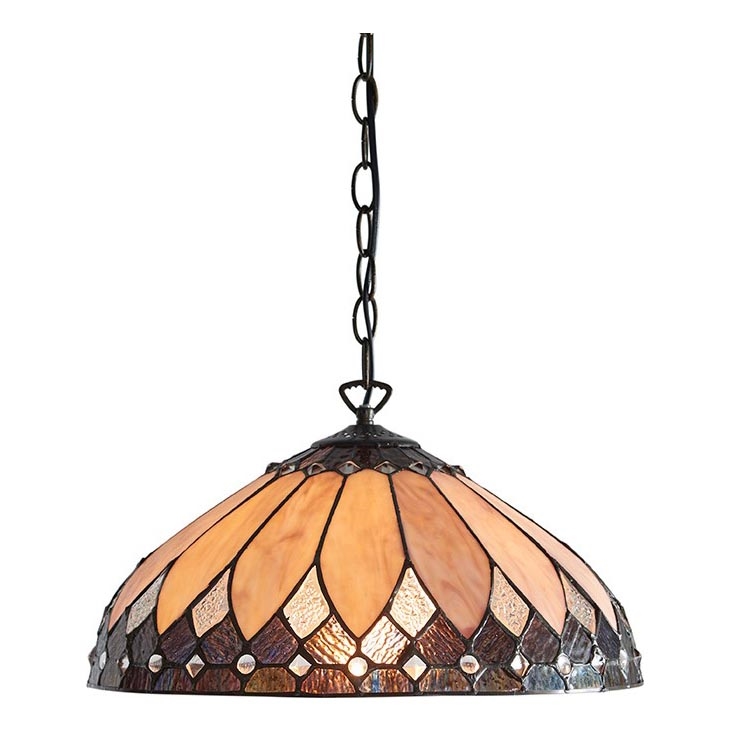 Endon 63977 - Lestenec na verigi BROOKLYN 1xE27/60W/230V pr. 40 cm