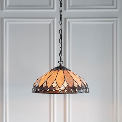 Endon 63977 - Lestenec na verigi BROOKLYN 1xE27/60W/230V pr. 40 cm