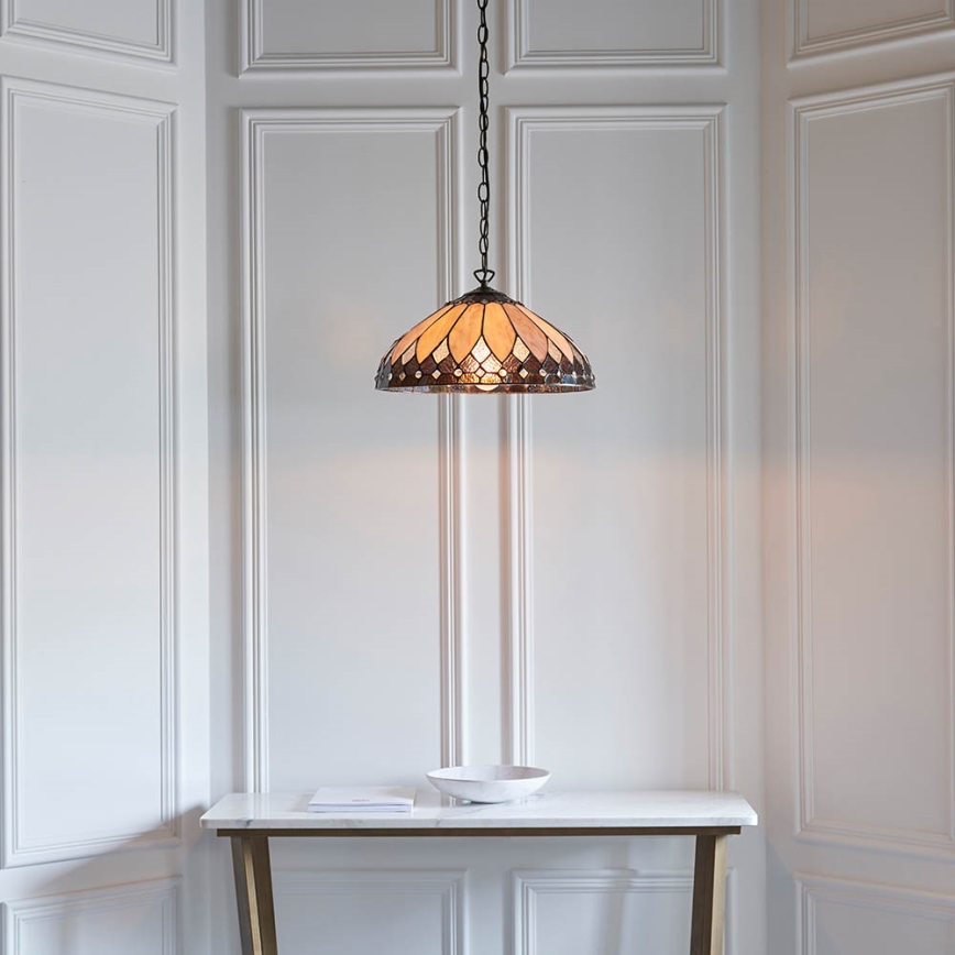 Endon 63977 - Lestenec na verigi BROOKLYN 1xE27/60W/230V pr. 40 cm