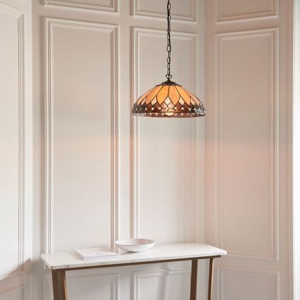 Endon 63977 - Lestenec na verigi BROOKLYN 1xE27/60W/230V pr. 40 cm