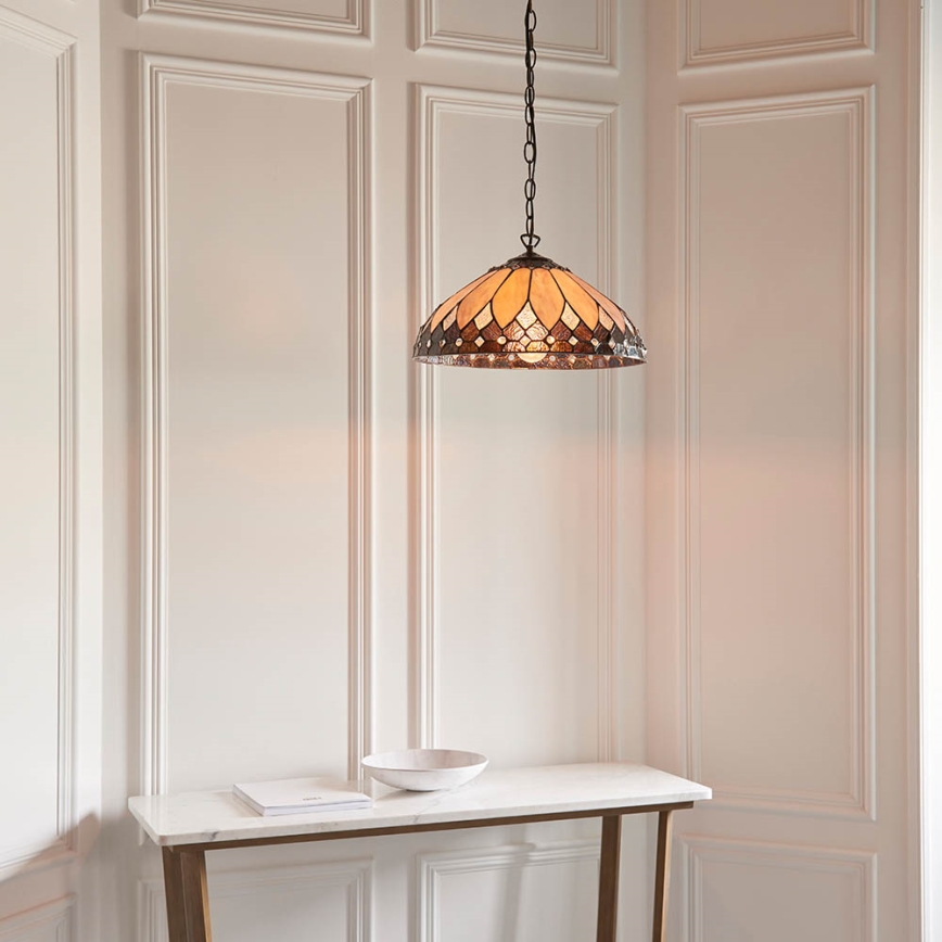 Endon 63977 - Lestenec na verigi BROOKLYN 1xE27/60W/230V pr. 40 cm
