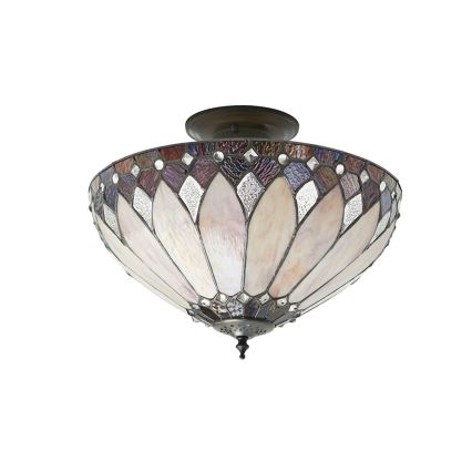 Endon 63978 - Pritrdjen stropni lestenec Tiffany BROOKLYN 3xE27/60W/230V, premer 40 cm