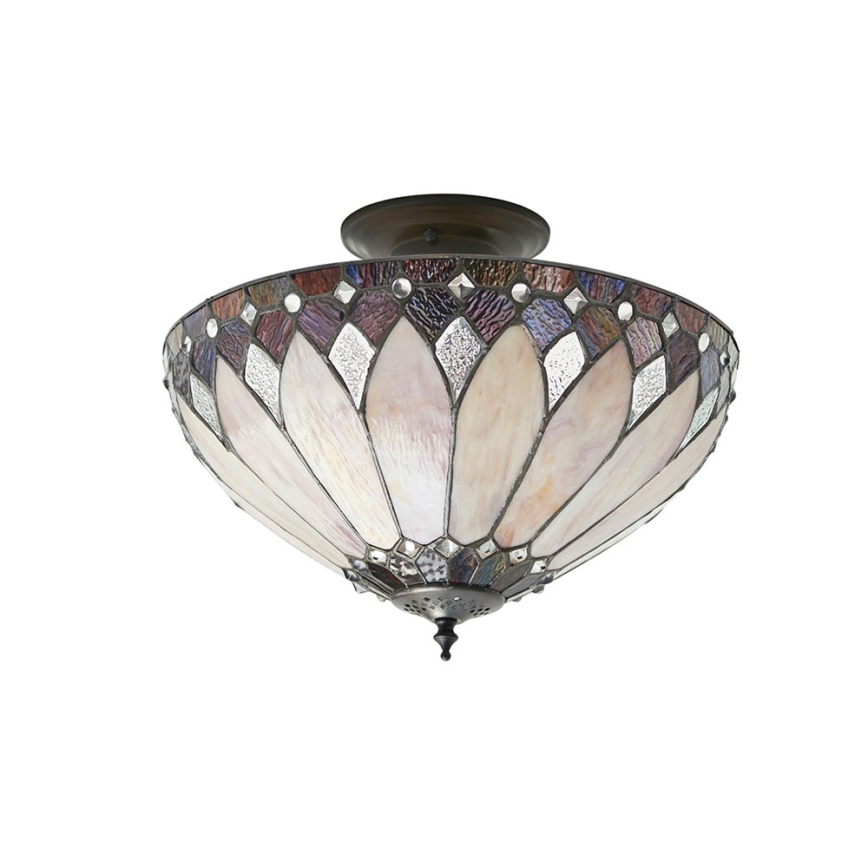 Endon 63978 - Pritrdjen stropni lestenec Tiffany BROOKLYN 3xE27/60W/230V, premer 40 cm