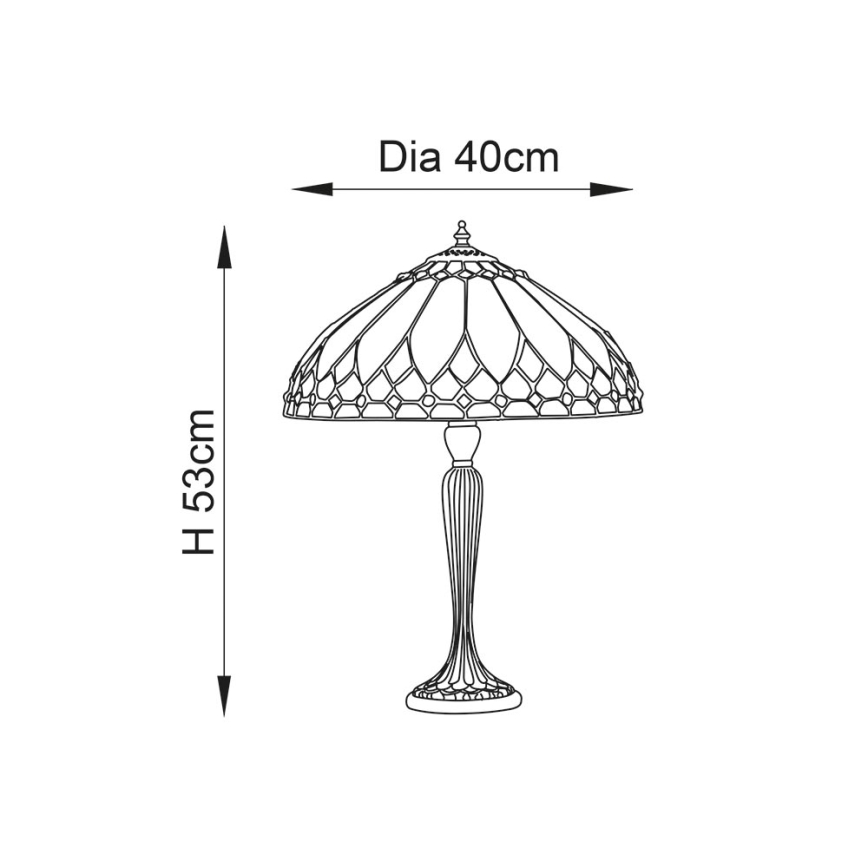 Endon 63982 - Namizna svetilka BROOKLYN 1xE27/60W/230V, premer 40 cm