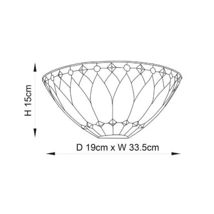 Endon 63983 - Stenska svetilka Tiffany BROOKLYN 1xE14/40W/230V