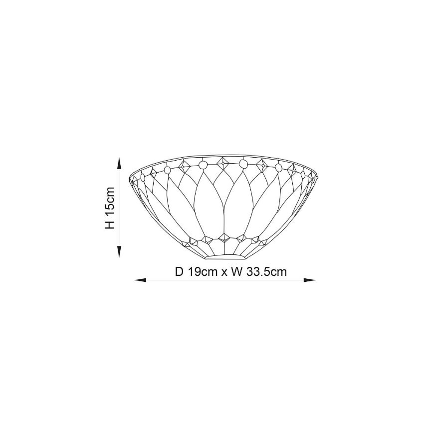 Endon 63983 - Stenska svetilka Tiffany BROOKLYN 1xE14/40W/230V