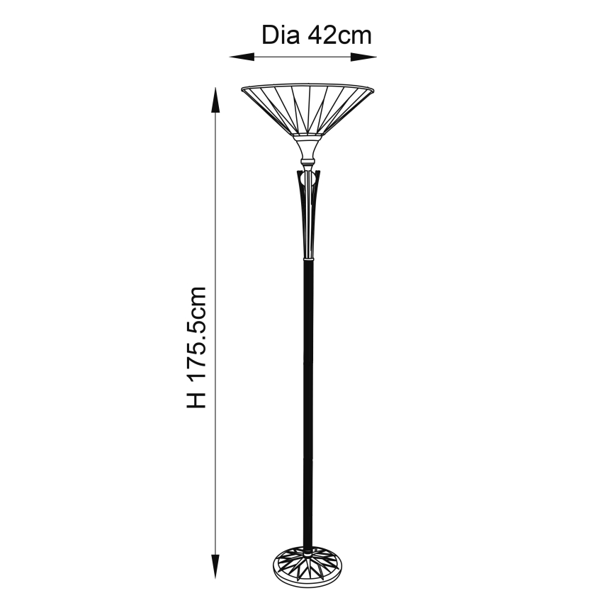 Endon 64042 - Talna svetilka DARK STAR 1xE27/60W/230V pr. 42 cm