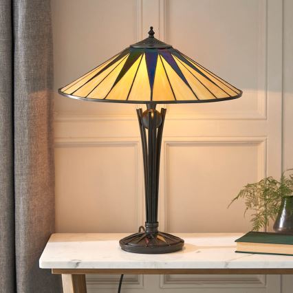 Endon 64045 - Namizna svetilka DARK STAR 2xE27/60W/230V pr. 49 cm