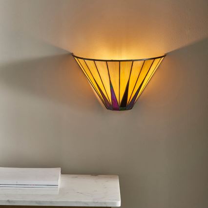 Endon 64046 - Stenska svetilka Tiffany DARK STAR 1xE14/40W/230V