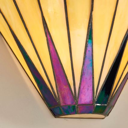 Endon 64046 - Stenska svetilka Tiffany DARK STAR 1xE14/40W/230V