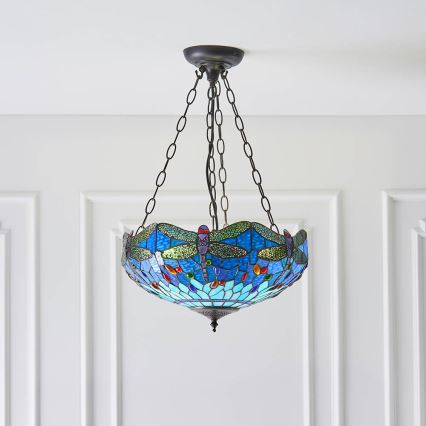 Endon 64075 - Lestenec na verigi DRAGONFLY 3xE27/60W/230V, premer 41 cm