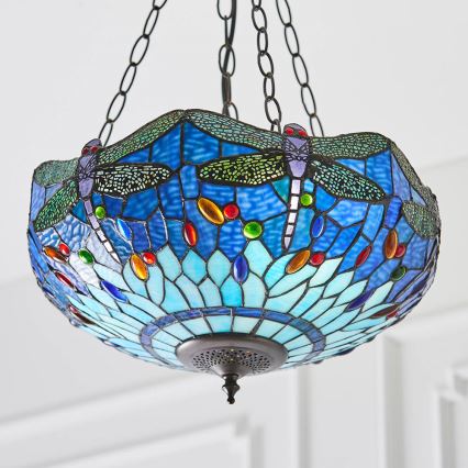 Endon 64075 - Lestenec na verigi DRAGONFLY 3xE27/60W/230V, premer 41 cm