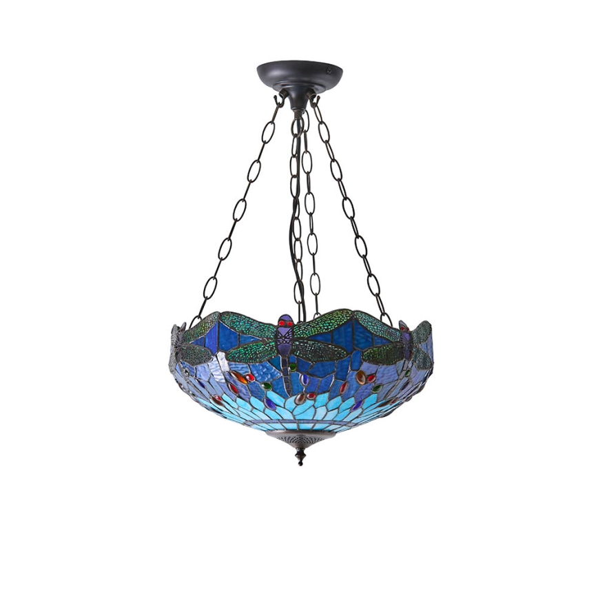 Endon 64075 - Lestenec na verigi DRAGONFLY 3xE27/60W/230V, premer 41 cm