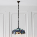Endon 64080 - Lestenec na verigi Tiffany DRAGONFLY 3xE27/60W/230V premer 41 cm