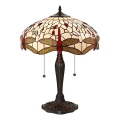 Endon 64085 - Namizna svetilka Tiffany DRAGONFLY 2xE27/60W/230V premer 41 cm