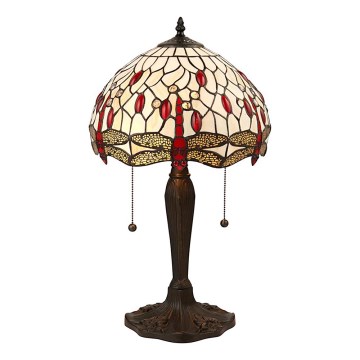 Endon 64086 - Namizna svetilka Tiffany DRAGONFLY 2xE27/60W/230V premer 30 cm