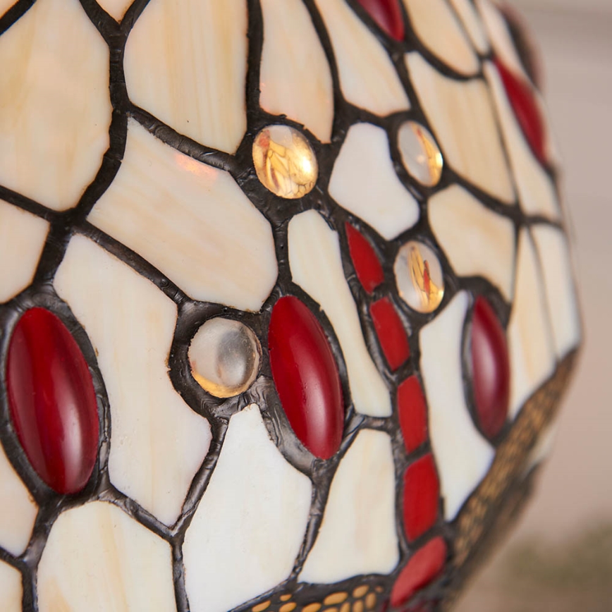 Endon 64086 - Namizna svetilka Tiffany DRAGONFLY 2xE27/60W/230V premer 30 cm