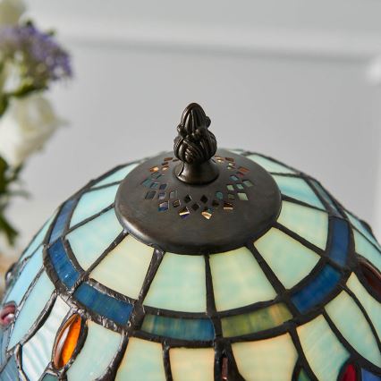 Endon 64088 - Namizna svetilka Tiffany DRAGONFLY 1xE14/40W/230V premer 20 cm