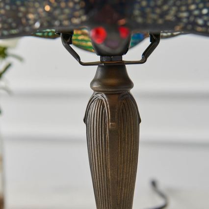 Endon 64088 - Namizna svetilka Tiffany DRAGONFLY 1xE14/40W/230V premer 20 cm