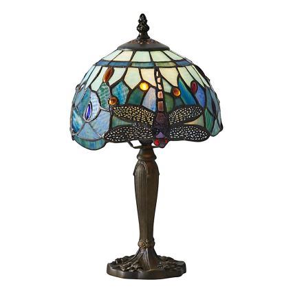 Endon 64088 - Namizna svetilka Tiffany DRAGONFLY 1xE14/7W/230V premer 20 cm
