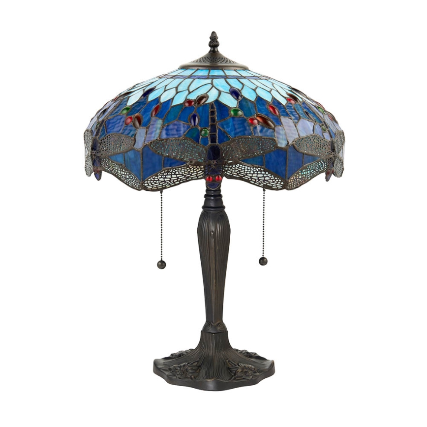 Endon 64089 - Namizna svetilka KAČJI PASTIR 2xE27/60W/230V pr. 41 cm