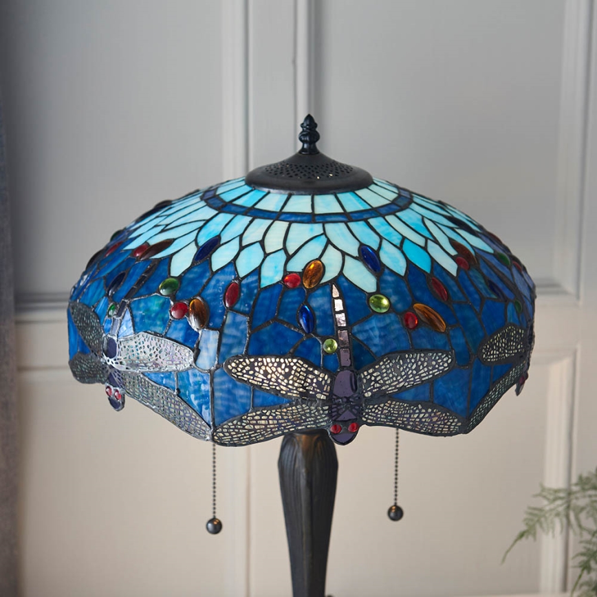 Endon 64089 - Namizna svetilka KAČJI PASTIR 2xE27/60W/230V pr. 41 cm