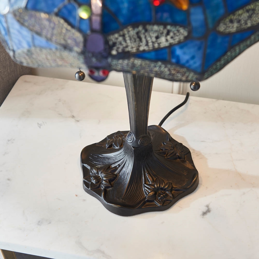 Endon 64089 - Namizna svetilka Tiffany DRAGONFLY 2xE27/60W/230V premer 41 cm