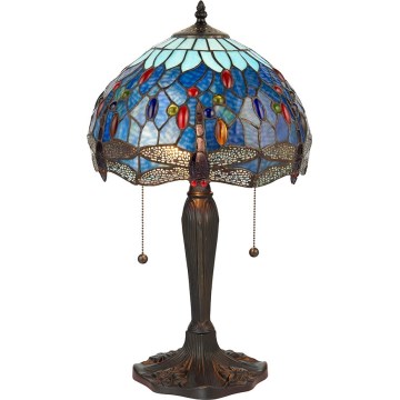 Endon 64090 - Namizna svetilka DRAGONFLY 2xE27/60W/230V, premer 30 cm