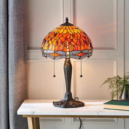 Endon 64092 - Namizna svetilka DRAGONFLY 2xE27/60W/230V premer 30 cm