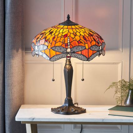 Endon 64093 - Namizna svetilka DRAGONFLY 2xE27/60W/230V premer 41 cm