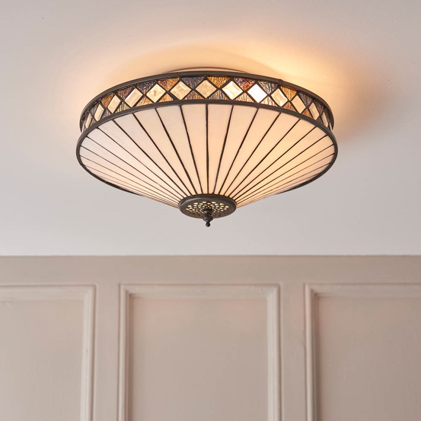 Endon 64145 - Stropna svetilka FARGO 2xE27/60W/230V pr. 41,5 cm