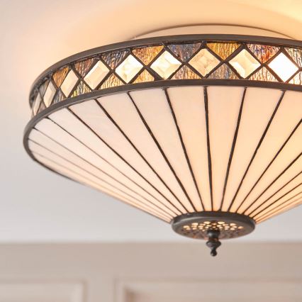 Endon 64145 - Stropna svetilka FARGO 2xE27/60W/230V pr. 41,5 cm