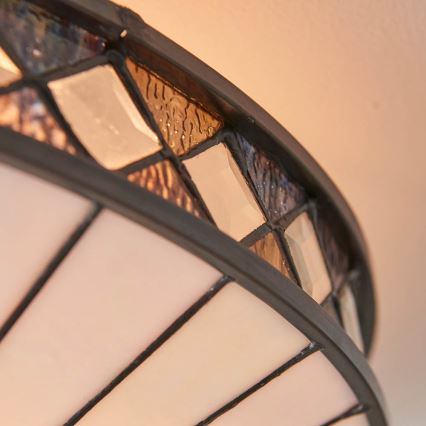 Endon 64145 - Stropna svetilka Tiffany FARGO 2xE27/60W/230V, premer 41,5 cm