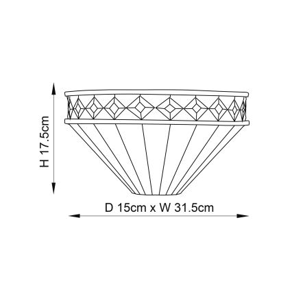 Endon 64149 - Stenska svetilka Tiffany FARGO 1xE14/40W/230V